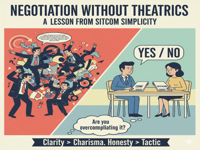 Negotiation Without Theatrics: A Lesson from Sitcom Simplicity