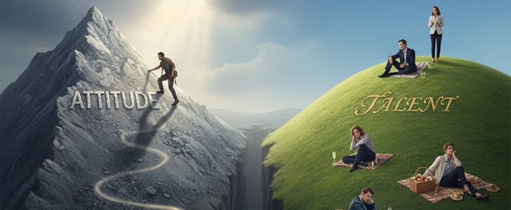 Confident person standing tall, symbolizing mindset-driven success